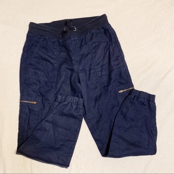 Athleta Pants - Athleta Navy Linen Pants